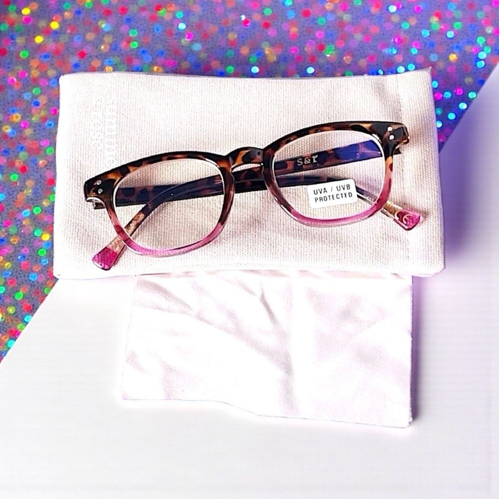 SUMMER & ROSE Ombre Recycled Plastic Blue Blockers Brand New With Tags MSRP $54